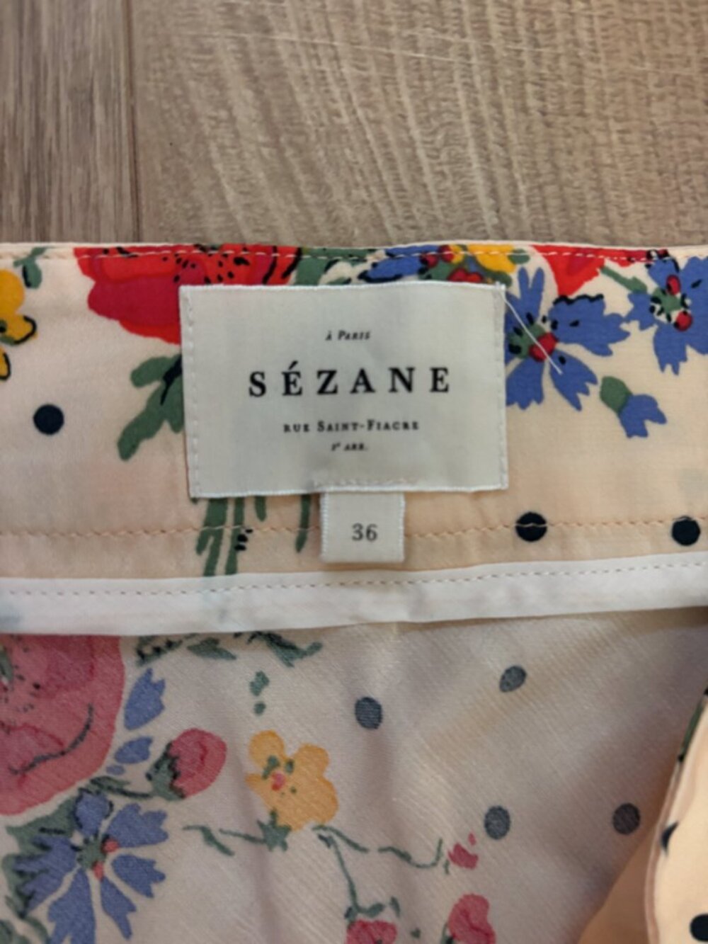 NWOT Sezane Sandy Skirt in Poppy - Floral Midi Skirt - Picture 4 of 6